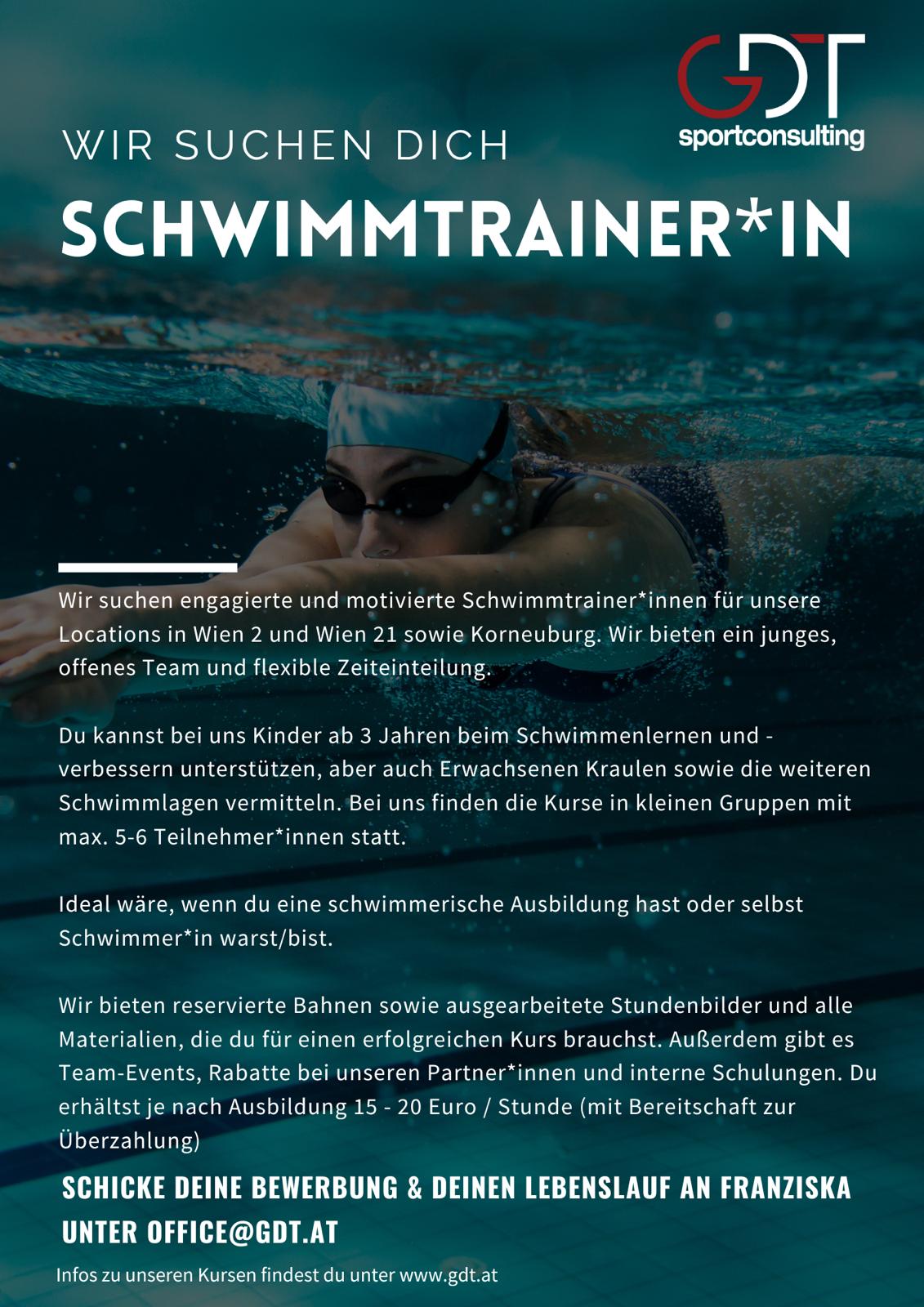 Read more about the article Schwimmtrainer*in bei GDT